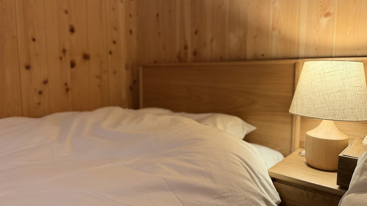 The bedside lamp
